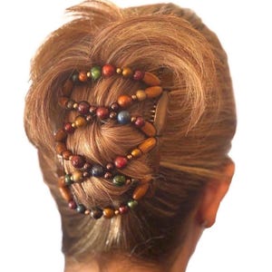 Spring Orchard *BESTSELLER* handmade in UK, thin/thick Hair, Double Comb beaded, Elasticated, Fancy HairClip, Decorative HairPiece