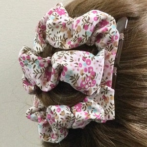 Hairgem Wild Flowers Fabric Hair Accessory, Double Hair Combs, French Twist Holder, Bun Maker, Ponytail, Strong Combs and elastics image 1