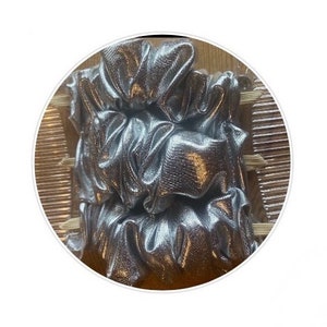 Hairgem ‘Silver Fabric’ material Double Hair Combs, French Twist Holder, Bun Maker, Ponytail, Strong Combs and elastic.