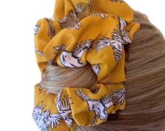 Yellow Bird Two Comb Hair Clip Ponytail Bun Maker, Handmade in UK