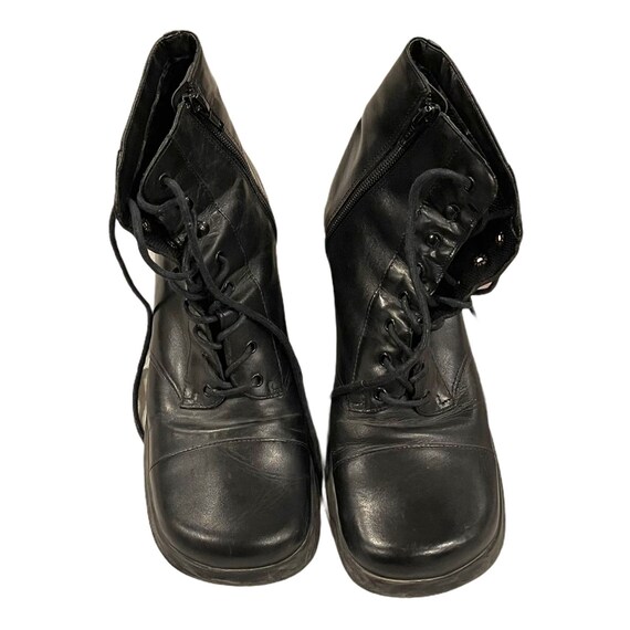 Vintage 90s Nine West square toe/ heels black chu… - image 4