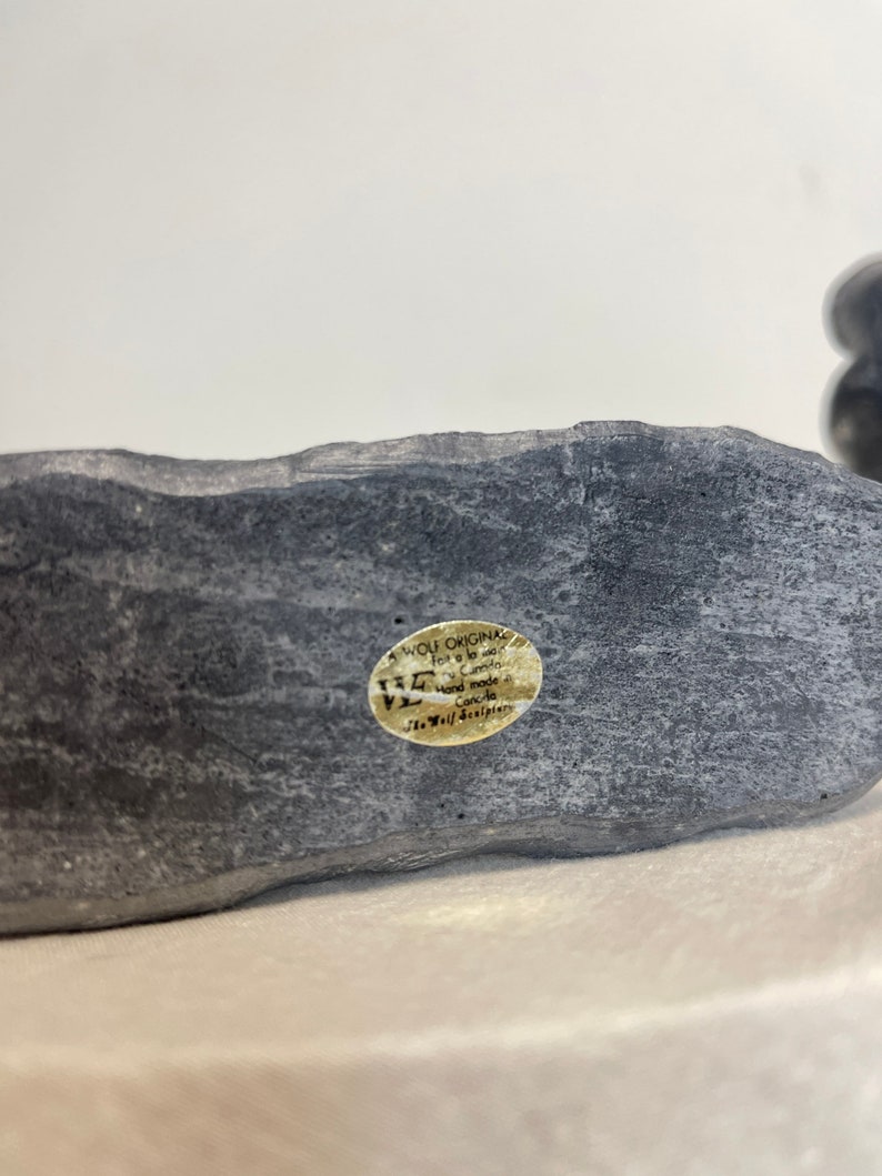 The Wolf Sculptures A Wolf Original Eskimo Inuit Hunt Seal Canada Soapstone Handmade Set of 3 Etsy