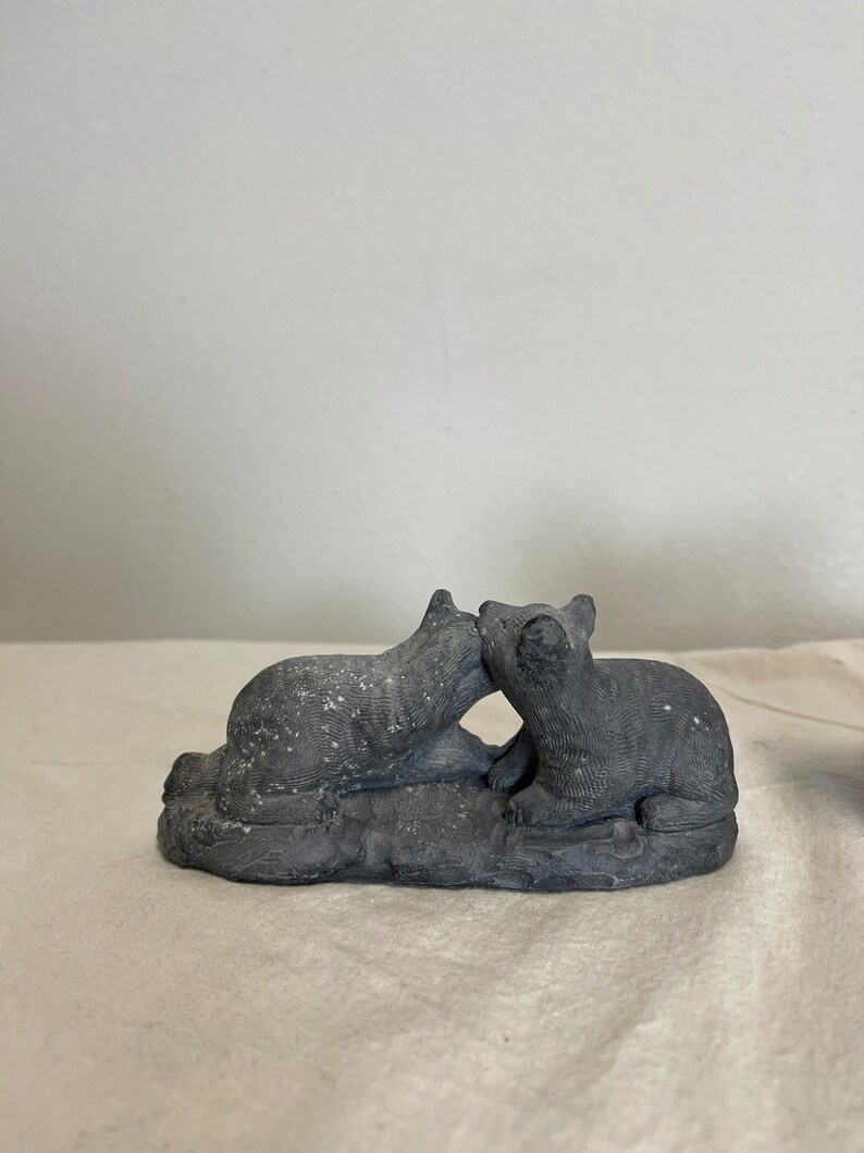 The Wolf Sculptures A Wolf Original Eskimo Inuit Hunt Seal Canada Soapstone Handmade Set of 3 Etsy