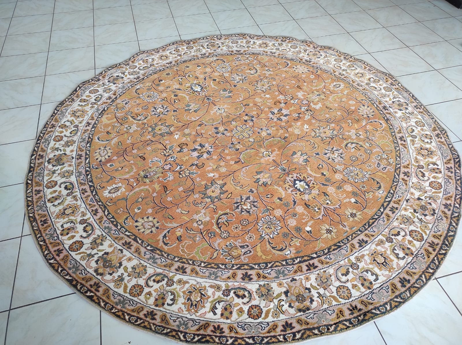 Extra large round rug circle rug 7.6x7.6 area rug turkish Etsy