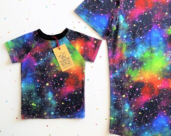 Matching Dad & Child T-Shirts - Child Sizes - Galaxy Space Print