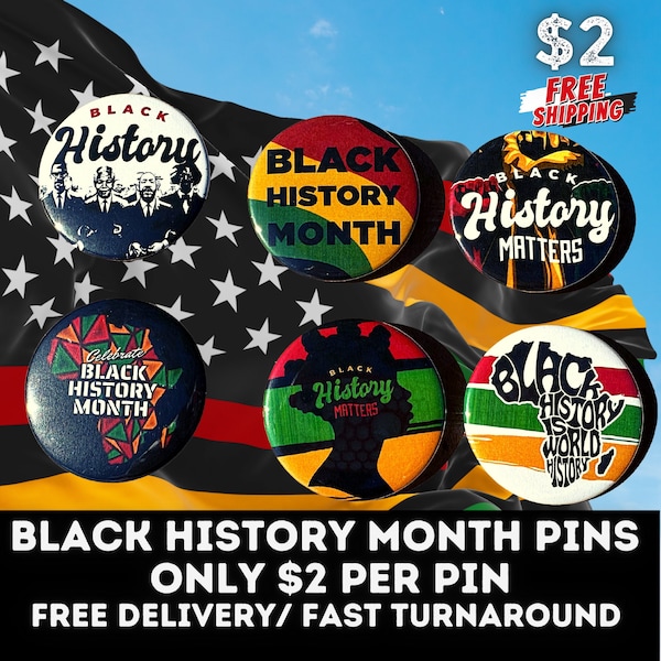 Black History Month Pins