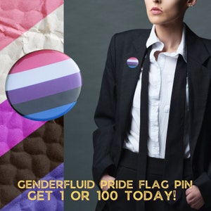 Genderfluid/Gender-Fluid Pride Pins