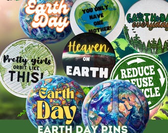 Earth Day Pins Buttons
