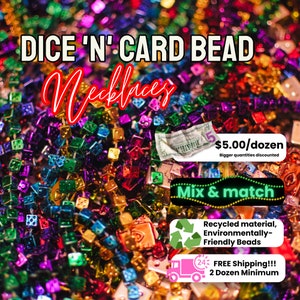 Dice & Cards Bead Casino Necklaces
