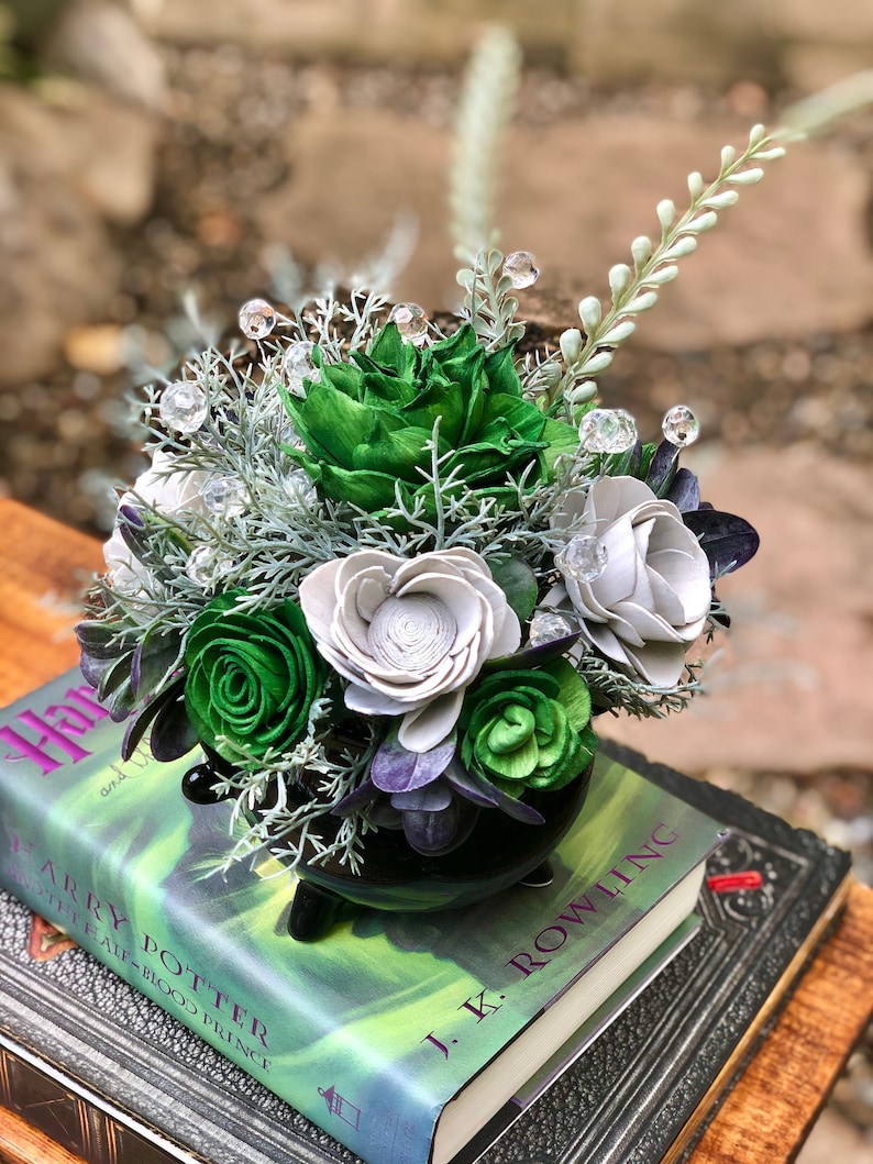Harry Potter Floral Arrangement Hogwarts House Decor | Etsy