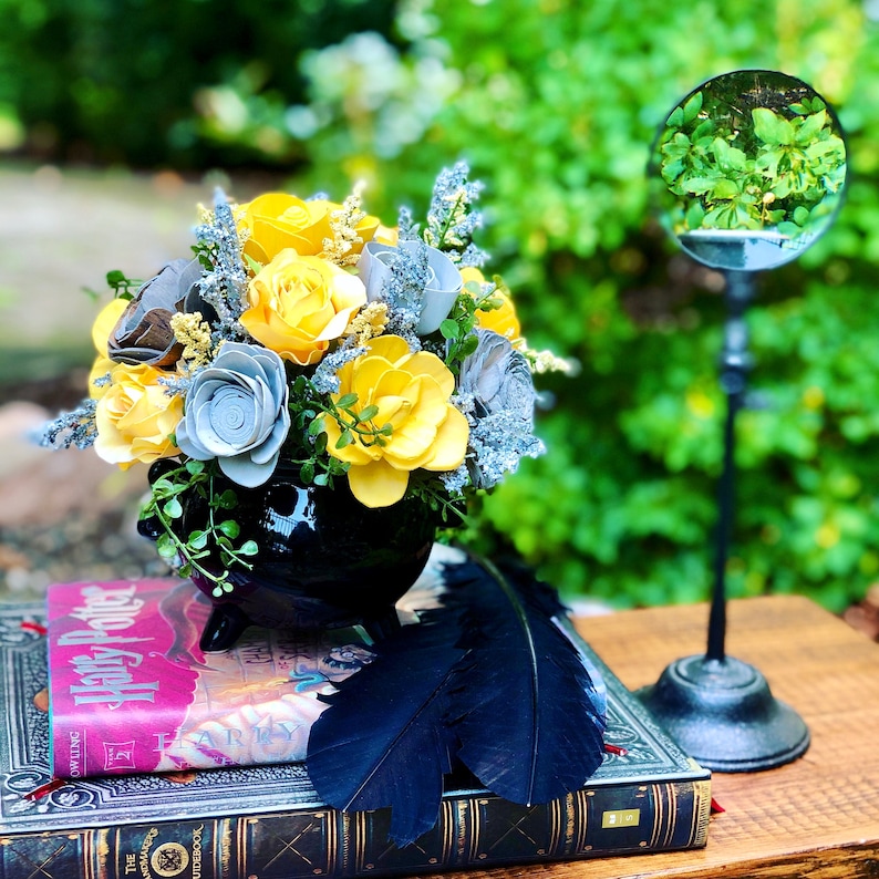 Harry Potter Floral Arrangement Hogwarts House Decor | Etsy