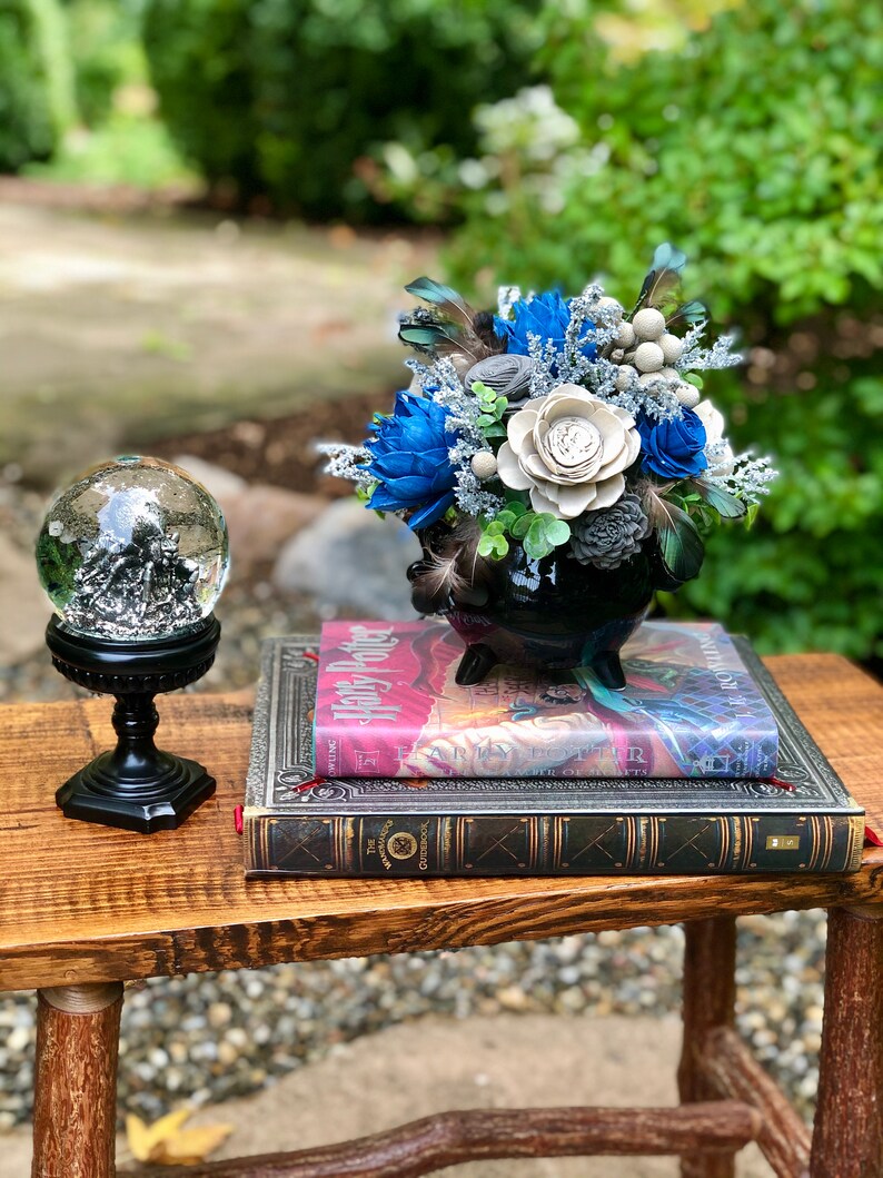 Harry Potter Floral Arrangement Hogwarts House Decor | Etsy
