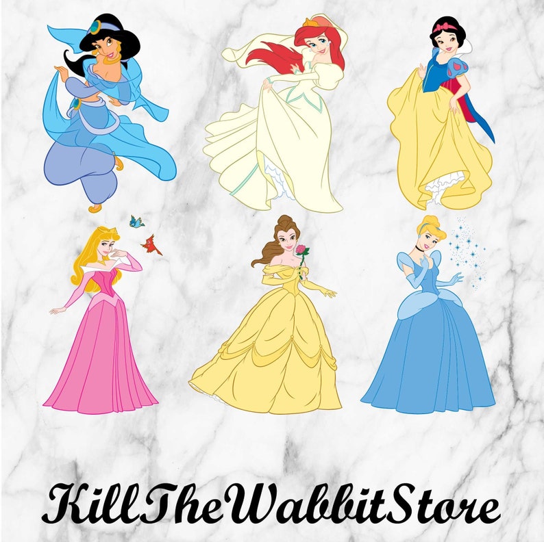 Download Disney princess svg Aurora Belle Ariel Snow white | Etsy