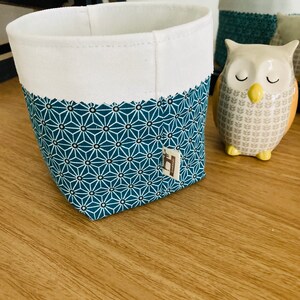 Duck blue fabric basket