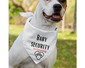 Dog Pregnancy Announcement Bandana: Baby Security In Training