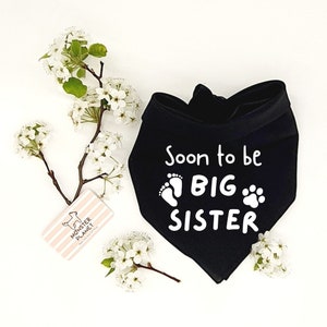 Big Sister Dog Bandana, Dog Baby Announcement, Soon To Be Big Sister, Valentines Day Baby Announcement, Dog Pregnancy Announcement