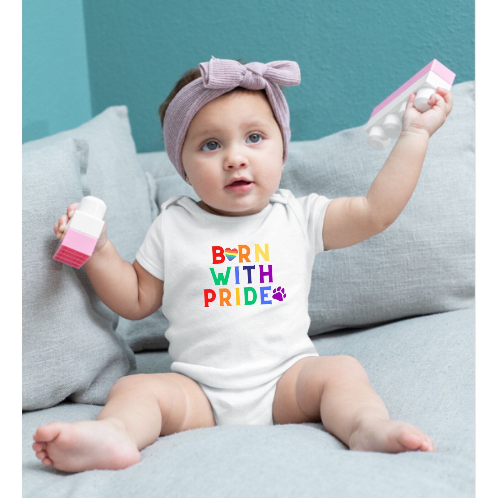 Lgbt Baby Outfit Born With Pride Baby Onesie® baby Onesie Etsy