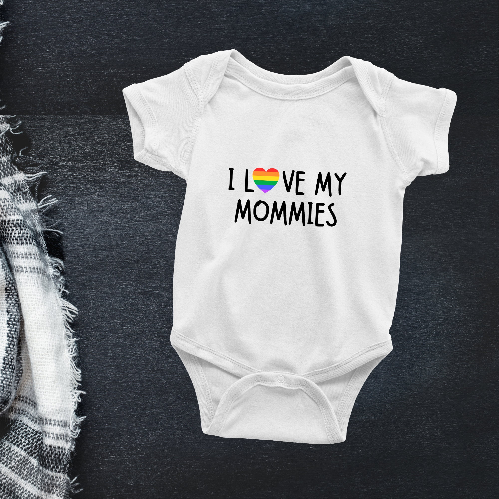 LGBT Baby Clothes I Love My Mommies/daddies Baby Onesie® Two - Etsy UK