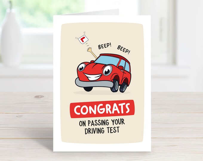 Passing Driving Test Card, New Driver Card, Learner Driver Card ...