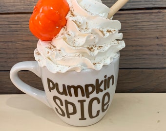 Pumpkin spice faux whip mini mug