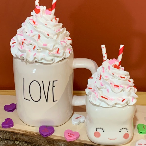 Valentines Heart themed Mug Topper