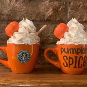 Pumpkin Spice faux whip espresso cup