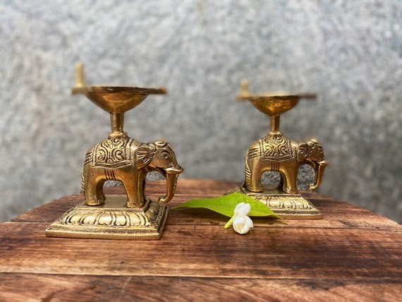 Elephant lamp brass deals
