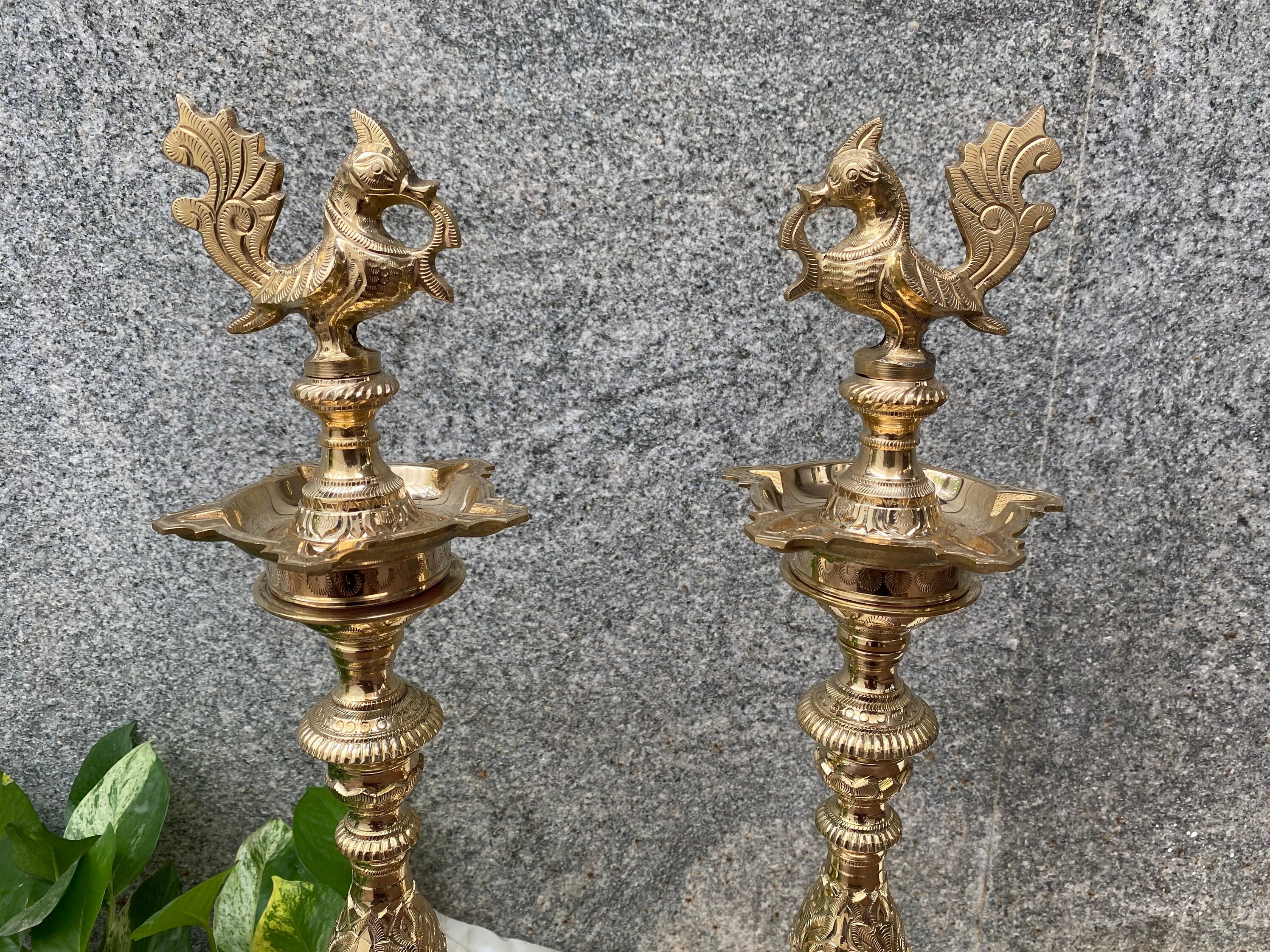 Brass oil lamps online deals