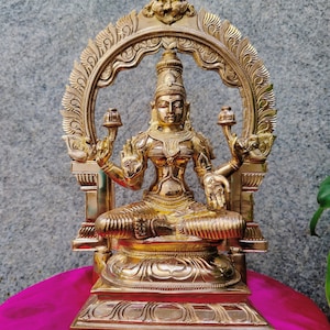 Handmade Panchalogam Goddess Lakshmi Idol - Customizable Copper Statue (9-12 inch)