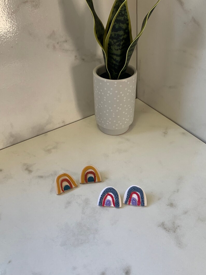 Boho rainbow studs