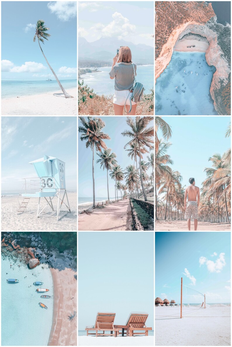 Blue Beach Collage Kit Coastal Wall Collage Kit 90 Pcs Etsy UK