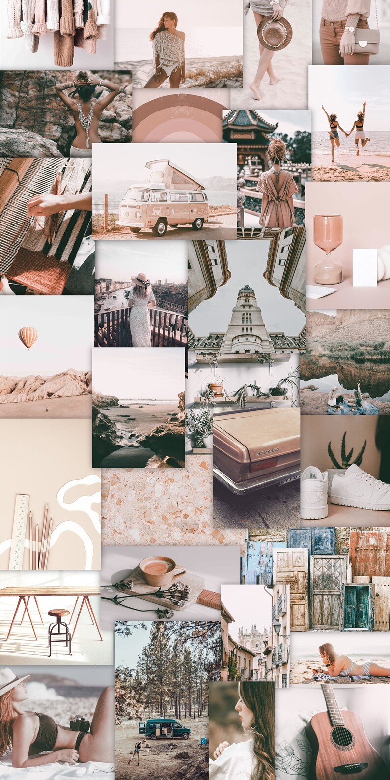 Wall Collage Kit Boho Aesthetic 8x10 75 Pcs Printable Etsy