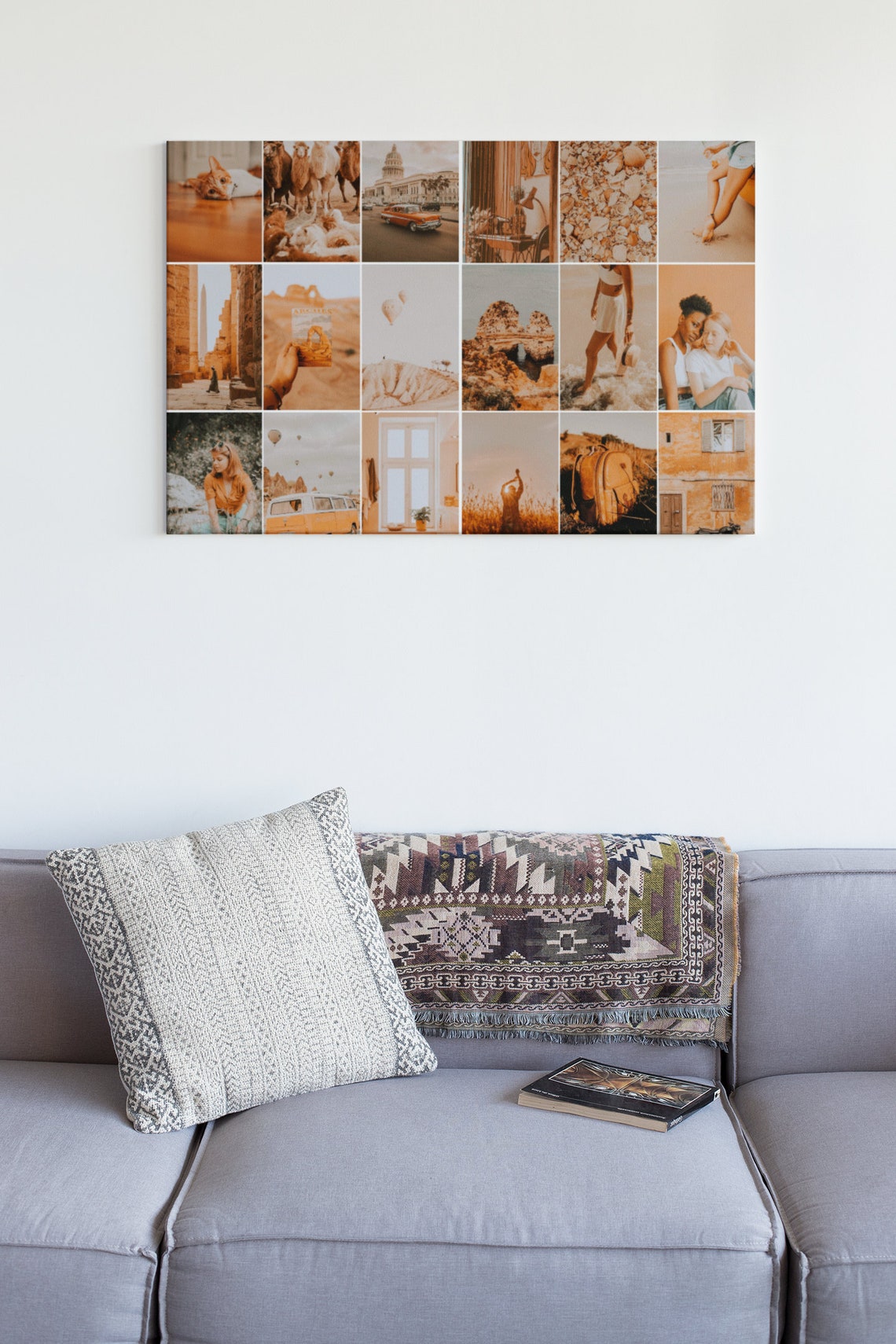 Wall Collage Kit Orange Burnt Orange Picture Collage Kit Etsy