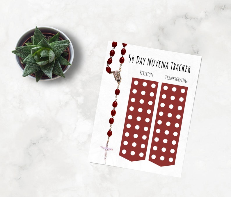 54 Day Novena Tracker digital File Etsy