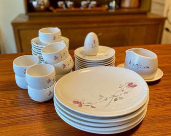 Vintage Set of 4 Franciscan Stoneware Duet Bread and Butter Plates