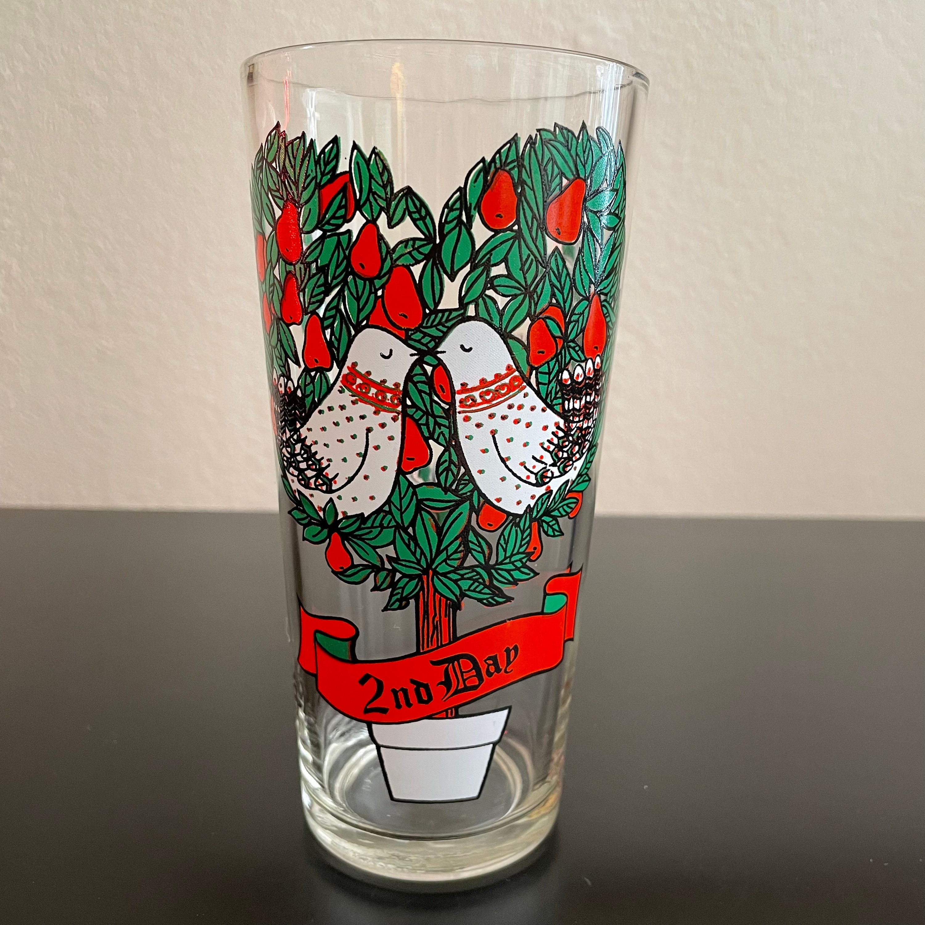 12 Days of Christmas Glasses With Pepsi Logo | Sold Separately