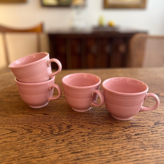 Fiestaware Fiesta Rose 1986 Tea Cup by Homer Laughlin Made in USA Fiesta Rose Cup Vintage Fiestaware Pink Fiestaware Tea Coffee Cup Etsy