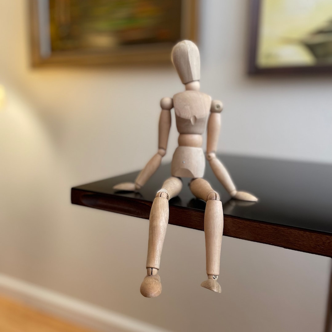 Vintage 12 Inch Wooden Artists Mannequin Figure Articulated Artist