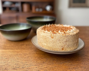 Heath Ceramics Coupe Salad Plates Sea and Sand Dark Green Edge