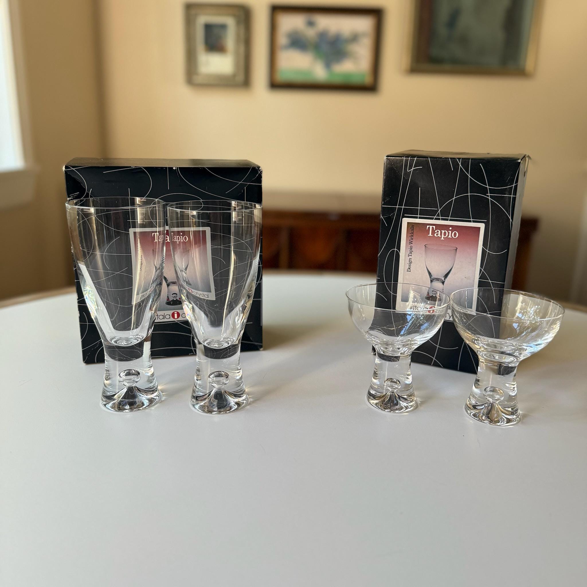 Your Choice Boxed Set of 2 Tapio Glasses in Original Box Designed