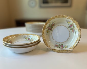 Conjuntos de cuencos de salsa de postre de frutas florales de Noritake / Noritake N329 / Noritake Japón / Frutero / Tazón de nueces / Tazón de postre / Tazón de salsa