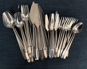 Vintage Sets of Stainless Concept Pattern Flatware by Amboss Austria | Sets Sold Separately | Replacement Flatware | Forks | Spoons | Knives