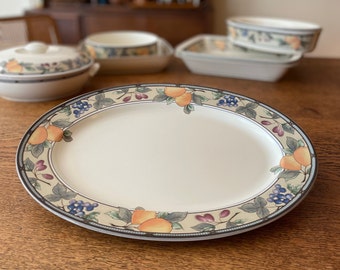 Garden Harvest 15" Oval Serving Platter by Mikasa | Mikasa Intaglio | Garden Harvest Platter | More Garden Harvest Available 19Thrifty Shop
