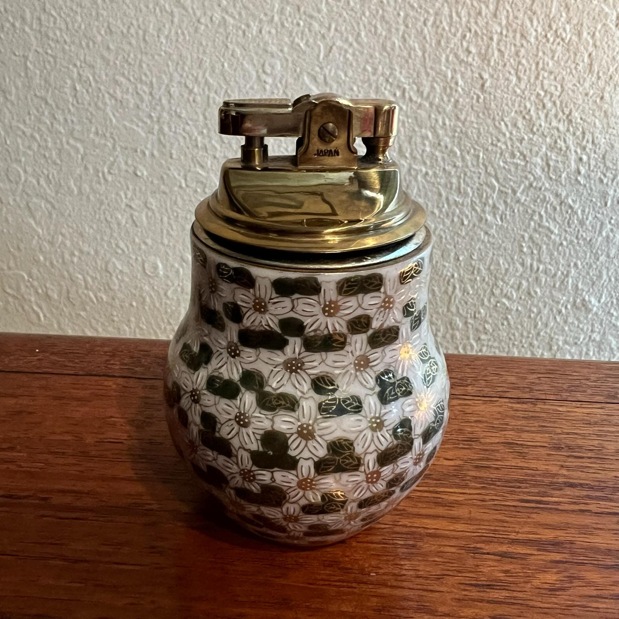 Vintage Japanese Porcelain White, Green Gold Cigarette Table Lighter by  Kutani | Oriental Cigarette Lighter | Tobacciana | Kutani Lighter