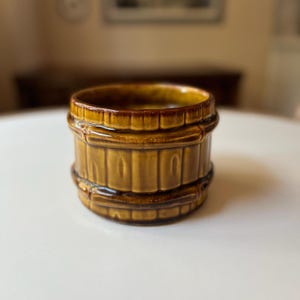 Bamboo 3001 Hanging Flower Bowl by McCoy Pottery | McCoy Bamboo Flower Pot | Vintage McCoy Planter | USA 3001 | More McCoy in 19Thrifty Shop