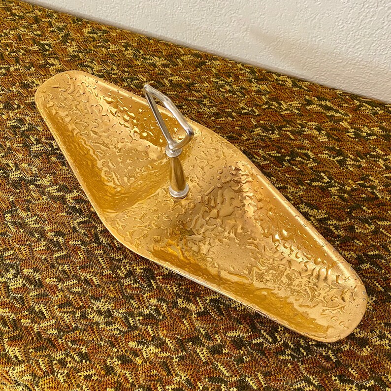 Hand Painted 22K Weepingbright Gold Pottery Divided Dish With Etsy