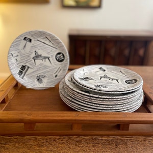 Ridgway社　ミッドセンチュリー　大小プレート４枚セット　ヴィンテージ Ridgway社 ミッドセンチュリー 大小プレート4枚セット ヴィンテージ