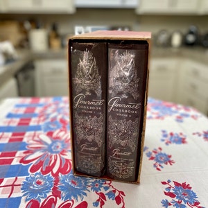 1963 Edition The Gourmet Cookbook Volumes I and II Published by Gourmet Distributing Corporation | 14th Printing | Hardcover Cookbooks