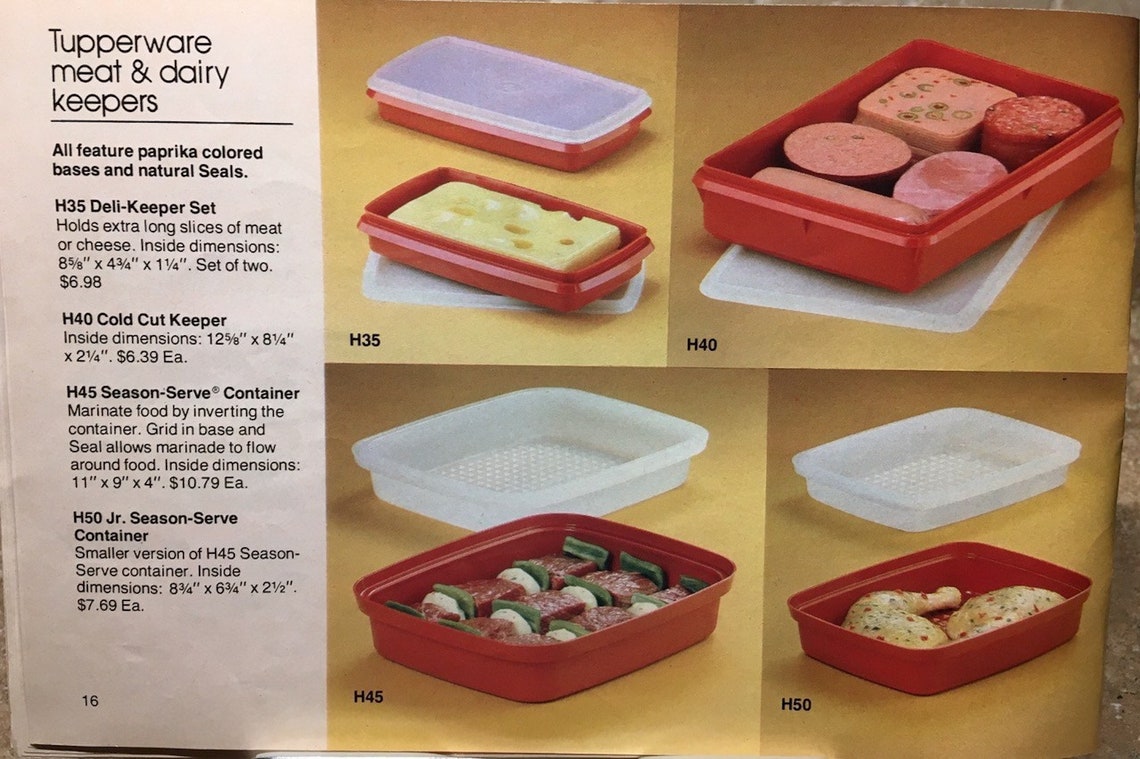 Paprika Red SeasonServe Container by Tupperware Vintage Etsy.de