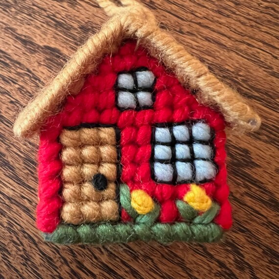 Set of 6 Vintage Crochet, Knit, and Needlepoint on Plastic Canvas